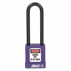 ZING 7056 Lockout Padlock Keyed Different Purple 1/4 Inch Diameter | AE8FNB 6CXJ3