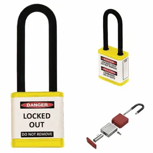 ZING 710KA-YELLOW Lockout Padlock, Keyed Alike, Aluminum, Std Body Body Size, Hardened Steel, Extended | CV4HRU 55KD18