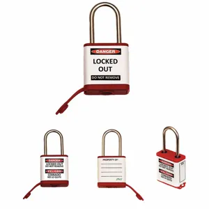 ZING 800KA-RED Lockout Padlock, Keyed Alike, Aluminum, Std Body Body Size, Stainless Steel, Std, Red | CV4HTL 55KD30