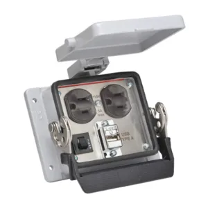 ZIPPORT ZP-PDA-32-202 Panel Interface Connector, Duplex 120 VAC Outlet | CV7FTN