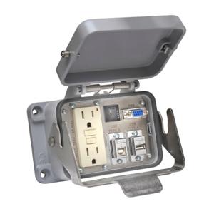 ZIPPORT ZP-PGA-48-400 Panel Interface Connector, Gfci Duplex 120 VAC Outlet | CV7FUE