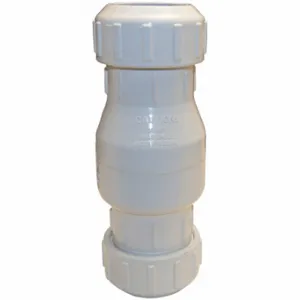 ZOELLER 30-0254 Check Valve, Single Flow, Union Check Valve, PVC, 1 1/2 Inch Pipe/Tube Size, Buna-N | CV4HVN 60TZ86