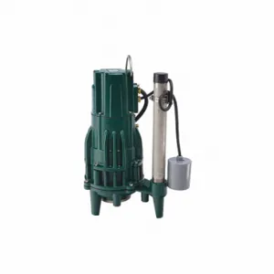 ZOELLER 819-0012 Grinder Pump, 1 1/2 hp HP, 208 VAC, Tether Float, 43 GPM Flow Rate 10 ft of Head | CV4HWE 53ME08