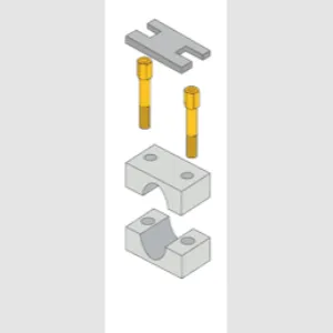 ZSI-FOSTER H3008B-AL Stacking Assembly, 1/2 Inch Tube Size, Aluminium | CF3VRW