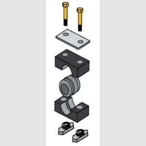 ZSI-FOSTER H6030RIR Rubber Insert, Rail Mount, 1-1/2 Inch Pipe Size | CF3WEM