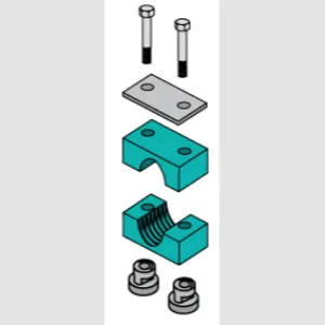 ZSI-FOSTER H6038R-SS Pipe Rail Mount, 2 Inch Size, Stainless Steel | CF3WGP