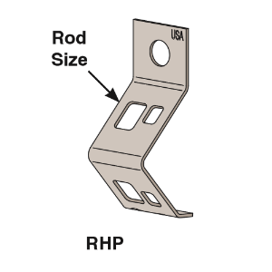 ZSI-FOSTER RHP6 Stangenaufhänger, Push-Installation, 3/8 Zoll Stange | CF3XPU
