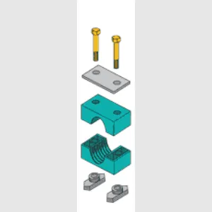 ZSI-FOSTER S5027R Pipe Rail Mount Assembly, 1-1/4 Inch Size | CF3YFV