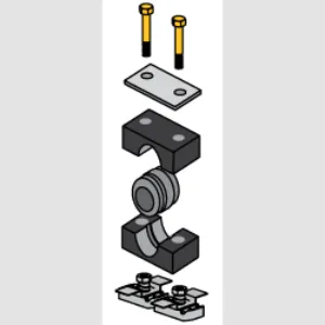 ZSI-FOSTER S6016RIZ Rubber Insert, 1 Inch Tube Size, Strut Mounted | CF3YGY