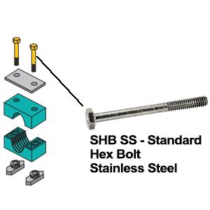 ZSI-FOSTER SHB5SS Hex Head Bolt, Stainless Steel | CF3YVB