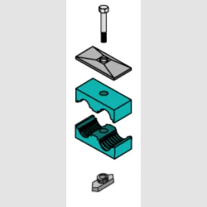 ZSI-FOSTER T4017R-SS C-Rail Mount Assembly, 3/4 Inch Pipe Size, Stainless Steel | CF3ZPU