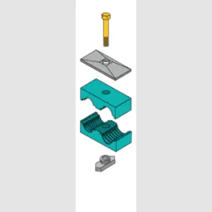 ZSI-FOSTER T4017R C-Rail Mount Assembly, 3/4 Inch Pipe Size | CF3ZPT