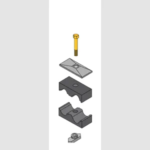 ZSI-FOSTER T5016H-R C-Rail Mount Assembly, 1 Inch Hose Size | CF3ZQG