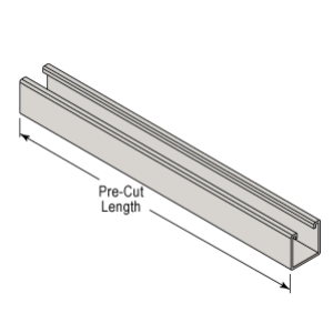 ZSI-FOSTER W200PG24IN Slotted Channel, 1-5/8 Inch Size, 24 Inch Pre-Cut Length | CF4ACT