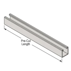 ZSI-FOSTER W200ST30430IN Slotted Channel, 1-5/8 Inch Size, 30 Inch Pre-Cut Length | CF4ADQ