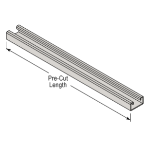ZSI-FOSTER W500PG06IN Solid Channel, 1-5/8 x 13/16 Inch Size, 6 Inch Pre-Cut Length | CF4ADY