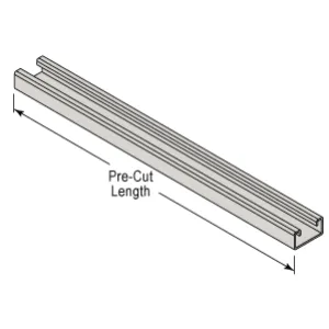 ZSI-FOSTER W500PG60IN Solid Channel, 1-5/8 x 13/16 Inch Size, 60 Inch Pre-Cut Length | CF4AEH