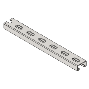 ZSI-FOSTER W500SSPG06IN Slotted Channel, 1-5/8 x 13/16 Inch Size, 6 Inch Pre-Cut Length | CF4AEJ