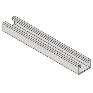 ZSI-FOSTER W800PG24IN Solid Channel, 1-5/8 x 1 Inch Size, 24 Inch Pre-Cut Length | CF4AFJ