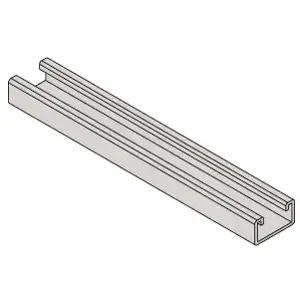 ZSI-FOSTER W900PG54IN Solid Channel, 1-5/8 x 7/8 Inch Size, 54 Inch Pre-Cut Length | CF4AGL