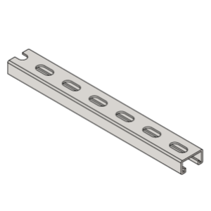 ZSI-FOSTER W900SSPG18IN Slotted Channel, 1-5/8 x 7/8 Inch Size, 18 Inch Pre-Cut Length | CF4AGQ