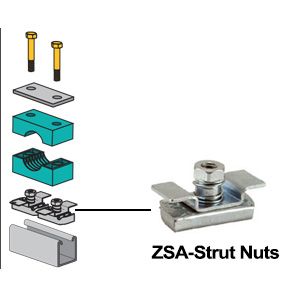 ZSI-FOSTER ZSA1-8SS Strut Nut, Stainless Steel | CF4AHJ