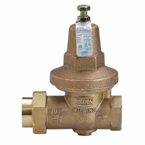 ZURN 1-70XL WILKINS Water Pressure Reducing Valve, 70XL, Bronze, 1 Inch, Single Union FNPT, Strainer | CV4KEZ 453U58