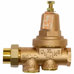 ZURN 112-600XLHR WILKINS Water Pressure Reducing Valve, Lead Free Bronze, 1 1/2 Inch, Single Union | CV4KFF 801H92