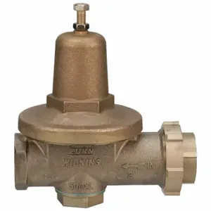 ZURN 2-500XLHR WILKINS Water Pressure Reducing Valve, Bronze, 2 Inch, Single Union, 9 1/2 Inch Length | CV4KFD 801HE7