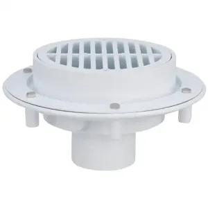 ZURN FD2360-PVC Round Large Capacity Floor Drain With 3-Inch x 4-Inch Solvent Weld Connection | CV8NHF