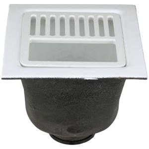 ZURN FD2376-PO3-H Floor Sink Body And Dome Strainer, 8 Inch Sump Depth, 4 Inch Push-On | CV8NHP