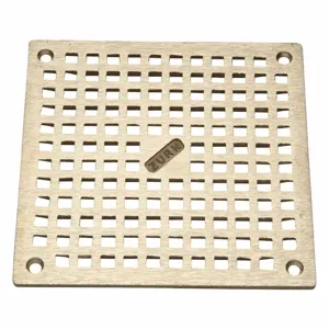 ZURN PN400-5S-GRID-W/SCR Nickel Square Drain Strainers, 3 1/2 Inch Pipe Diameter, 5 Inch Length | CE9UQM 45NC90