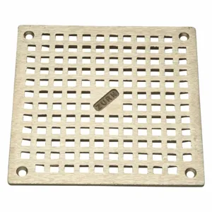 ZURN PN400-6S-GRID-W/SCR Nickel Square Drain Strainers, 3 1/2 Inch Pipe Diameter, 5 5/8 Inch Length | CE9UQN 45NC92