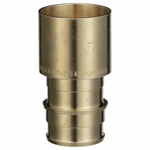 ZURN QE675GX Adapter, Brass, Barbed X Ftg, 3/4 Inch Pipe Size, 1 7/8 Inch Overall Length, 25 PK | CV4JPG 788F79