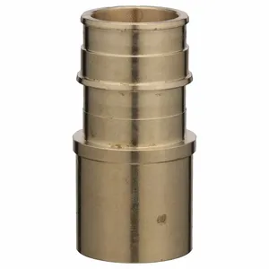 ZURN QE700GX Adapter, Brass, Barbed X Ftg, 1 Inch Pipe Size, 2 1/4 Inch Overall Length, 10 PK | CV4JPC 788F81