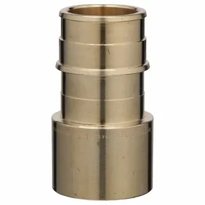 ZURN QE900GX Adapter, Brass, Barbed X Ftg, 1 1/2 Inch Pipe Size, 2 7/8 Inch Overall Length | CV4JPA 788F83