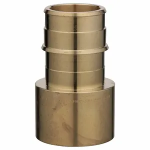 ZURN QE950GX Adapter, Brass, Barbed X Cup, 1 1/2 Inch Pipe Size, 2 29/32 Inch Overall Length | CV4JNP 788F75