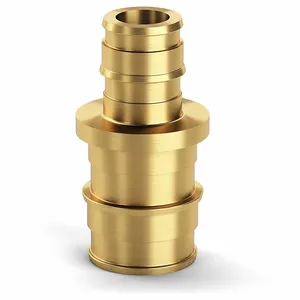 ZURN QEC77GX Coupling, Brass, Barbed X Barbed, 1 1/2 Inch Pipe Size | CV4JRX 788F49