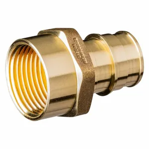 ZURN QEUFC44GX Adapter, Brass, Barbed X Barbed, 3/4 Inch Pipe Size, 1 5/8 Inch Overall Length, 25 PK | CV4JNN 788F63