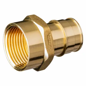 ZURN QEUFC55GX Adapter, Brass, Barbed X Barbed, 1 Inch Pipe Size, 2 Inch Overall Length, 10 PK | CV4JNL 788F65