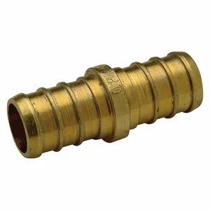 ZURN QQC32GX Coupling, Brass, Barbed X Barbed, 3/8 Inch Pipe Size, 1 3/8 Inch Overall Length, 50 PK | CV4JTY 788ET7