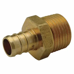 ZURN QQMC65GX Adapter, Brass, Barbed X Mnpt, 1 Inch Pipe Size, 3 Inch Overall Length, 10 PK | CV4JPW 788EW5