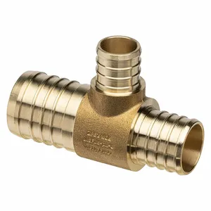 ZURN QQT654GX Tee, Brass, Std Barb, 10 PK | CV4KBH 788EV1