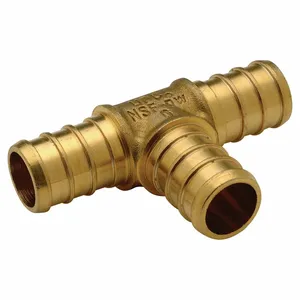 ZURN QQT755GX Tee, Brass, 2 7/32 Inch Overall Length, 5 PK | CV4KDE 788EU2