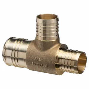 ZURN QQT877GX Tee, Brass, 5 PK | CV4KAY 788EV5