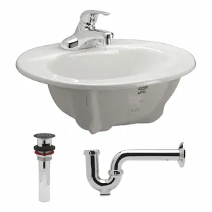 ZURN Z5114.876.1.07.00.0 Lavatory Sink, 20 Inch x 12 1/4 Inch, Vitreous China | CE9BJY 46CD59