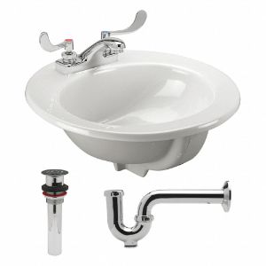 ZURN Z5124.521.1.07.00.0 Lavatory Sink With Faucet 19 inch width Round | AH8KJU 38VC52