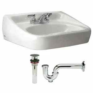 ZURN Z5344.834.1.07.00.0 Lavatory Sink, 16 1/2 Inch x 10 1/4 Inch, Vitreous China | CE9BKC 46CD65