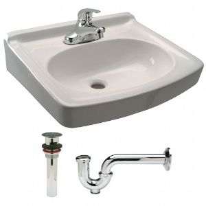 ZURN Z5354.119.1.07.00.00 Bathroom Sink Kit Wall White 19-1/2 Inch Length | AA2GRY 10J133