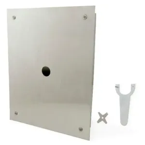 ZURN Z6199-BX17 Stainless Steel Access Panel and Frame With 1 1/2 Inch Hole For Concealed Flush Valves | CV8NUV